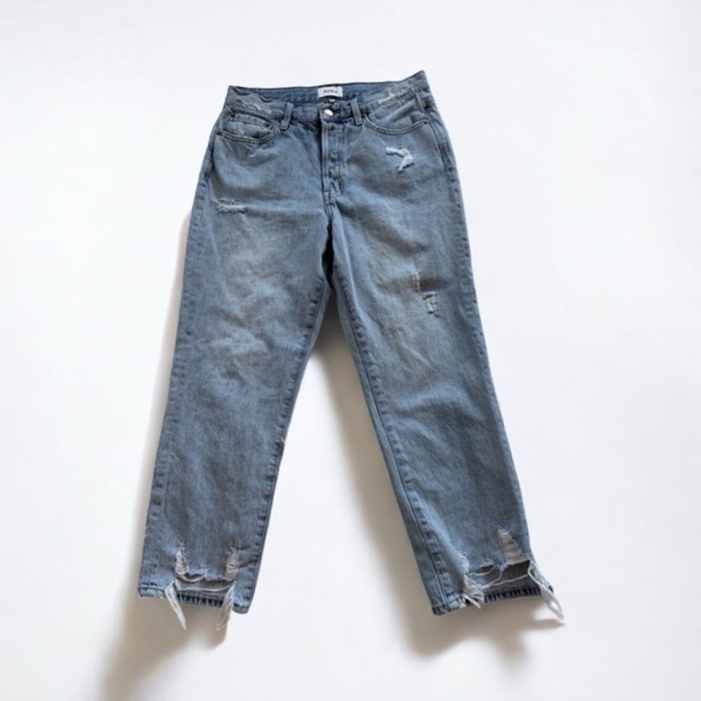 Pistola High Rise Straight Distressed Jeans
